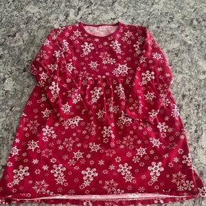 Lands' End Kids' Red Snowflake Dress